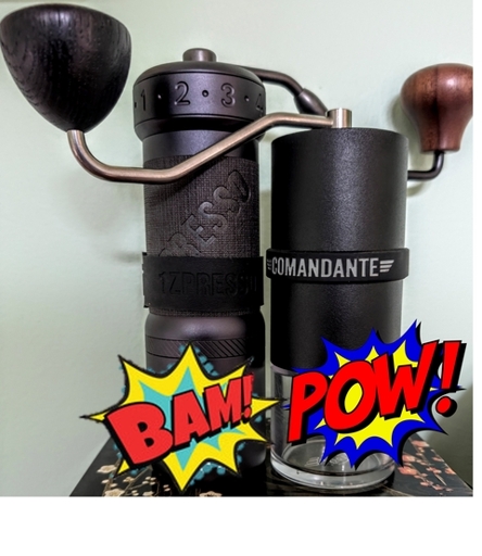 k-ultra vs. Comandante grinders with relevance to fines production
