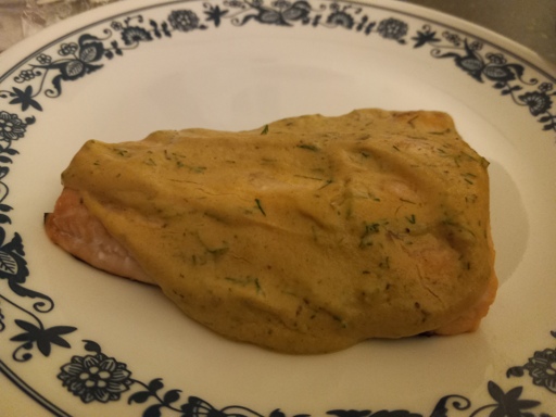 Salmon with Dijon Dill Sauce